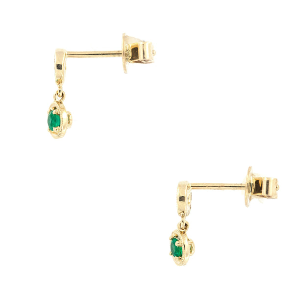 Emerald dangle earrings
