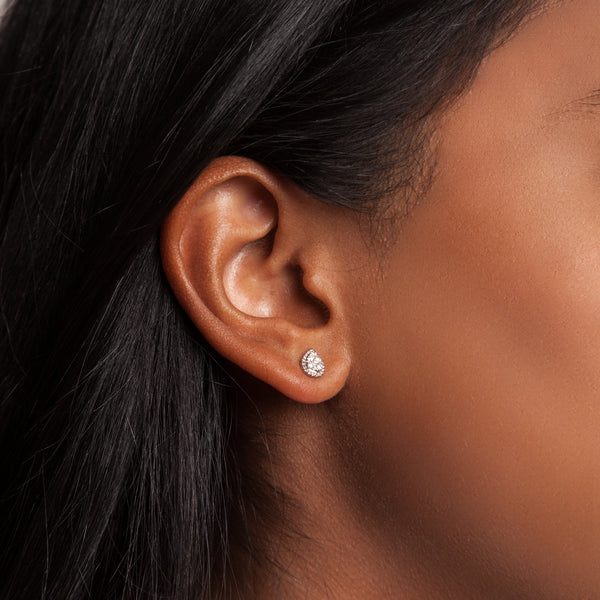 Pear shaped diamond earrings