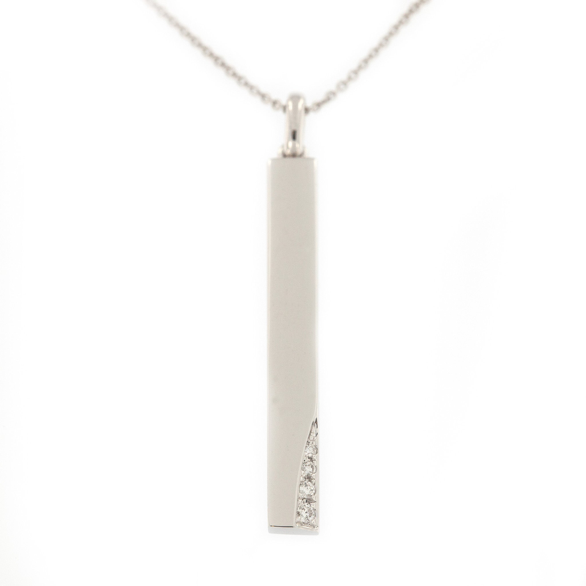 vertical bar diamond necklace