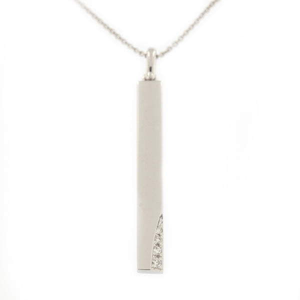 vertical bar diamond necklace