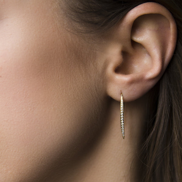 diamond hook earrings
